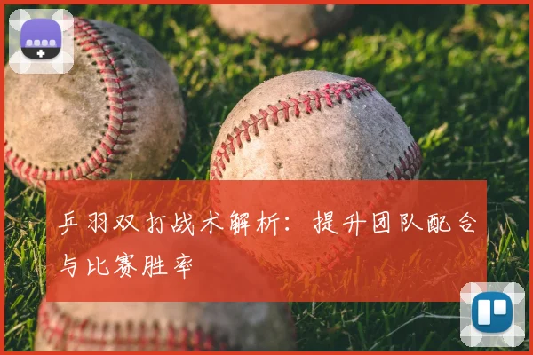 乒羽双打战术解析:提升团队配合与比赛胜率